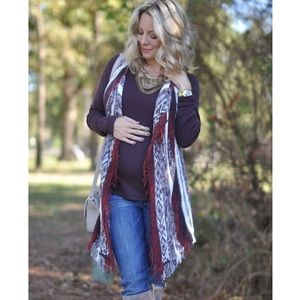 Anthropologie Sun & Shadow Fringe Sweater Vest